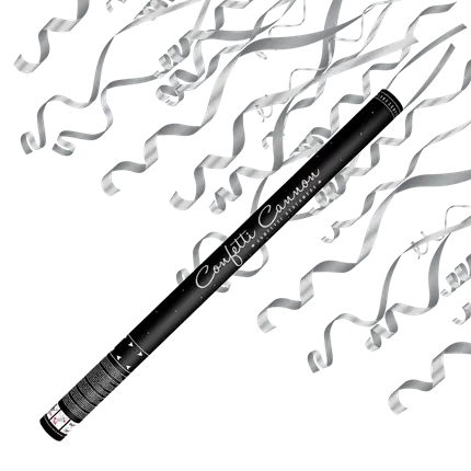 Konfetti-Pistolen 80 CM Streamer Silber