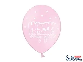 10er-Pack HAPPY BIRTHDAY BABY GIRL Rosa Luftballons