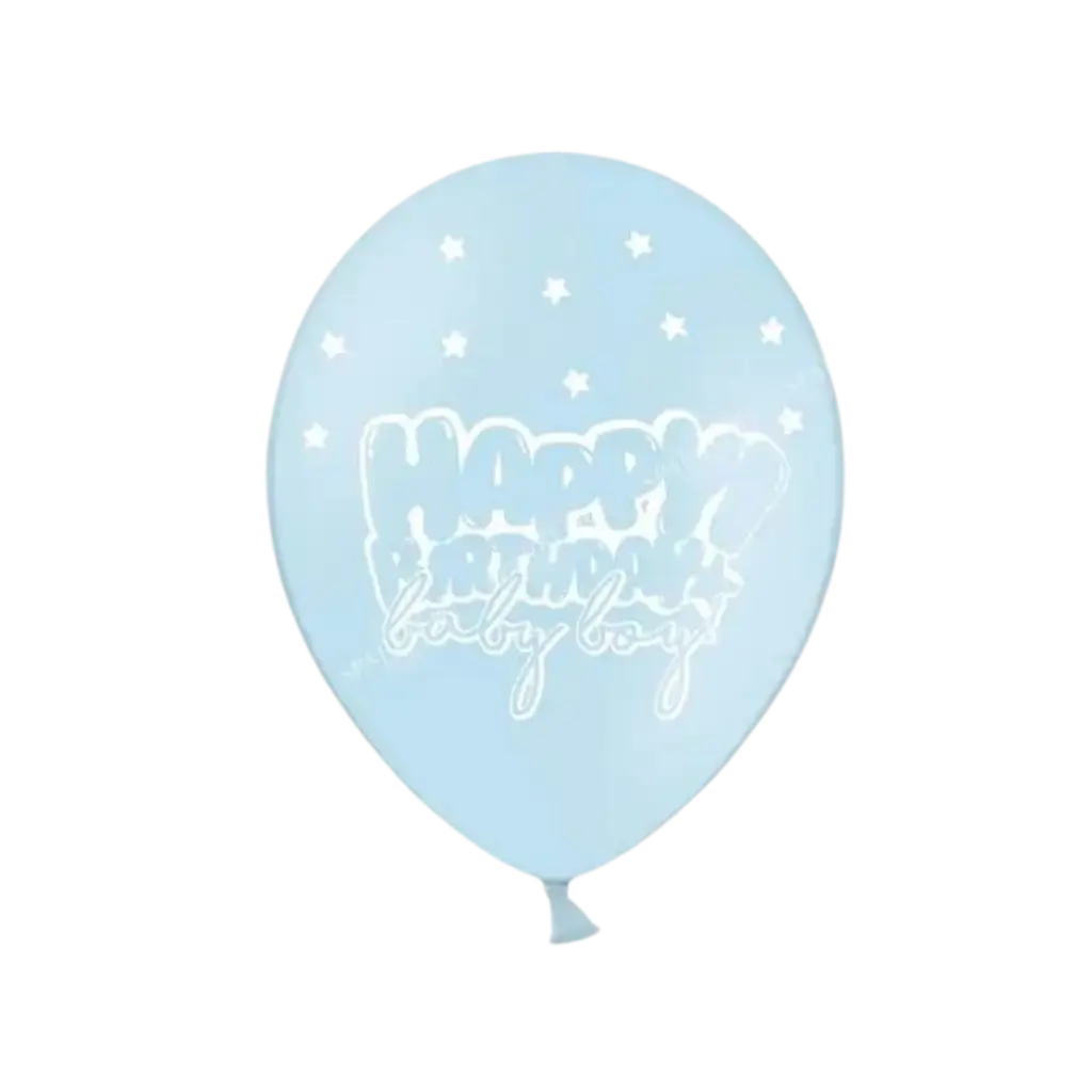 10er-Pack "HAPPY BIRTHDAY BABY BOY" Blaue Luftballons
