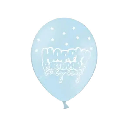 10er-Pack HAPPY BIRTHDAY BABY BOY Blaue Luftballons