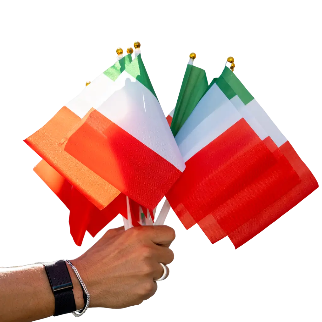 Partie mit 12 Flaggen Italien 15x22cm