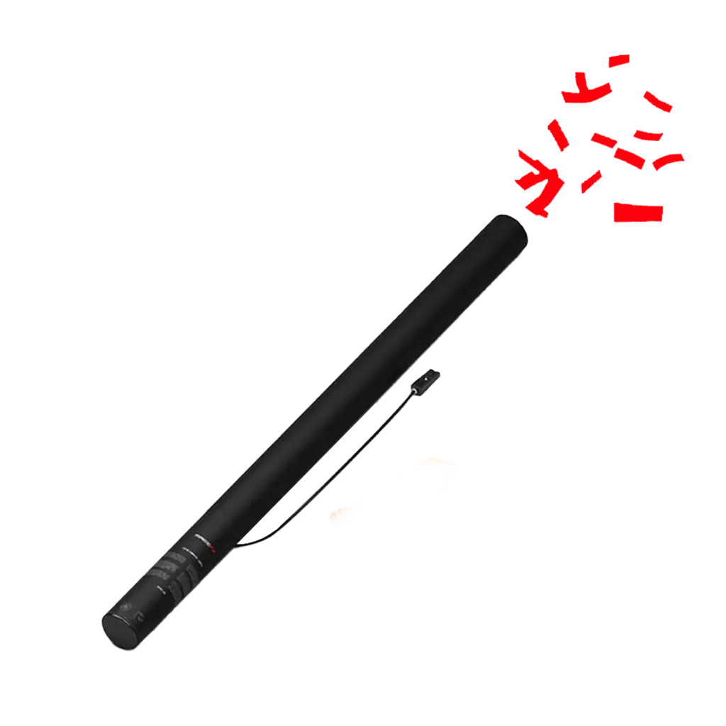 Rote elektrische Konfetti-Pistole 80 cm