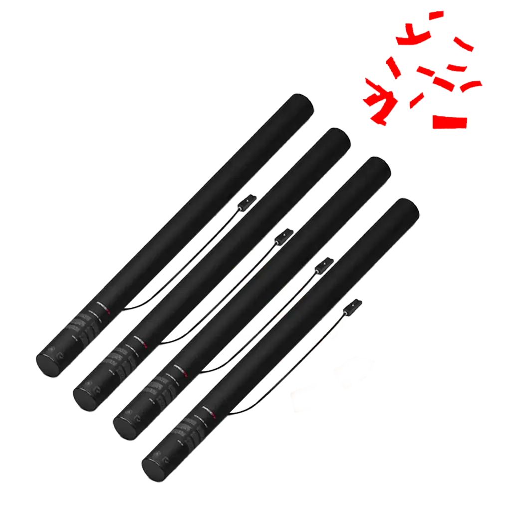 Rote elektrische Konfetti-Pistole 80 cm