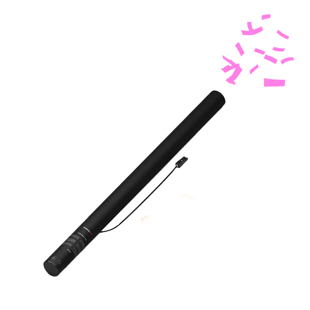 Rosa elektrische Konfetti-Pistole 80 cm