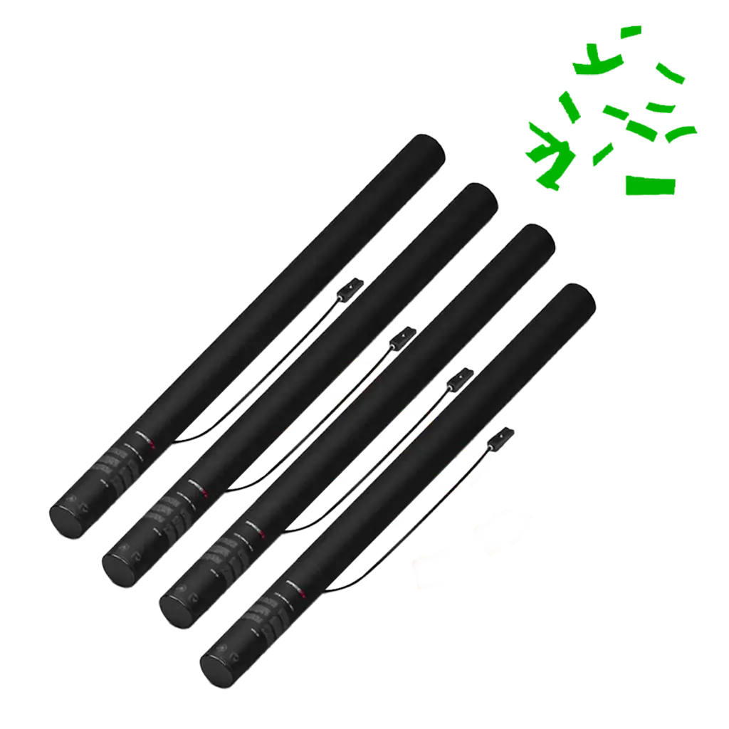 Elektrische Konfetti-Kanone grün 80 cm