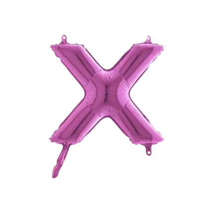Ballon-Buchstabe X Rosa - 35cm