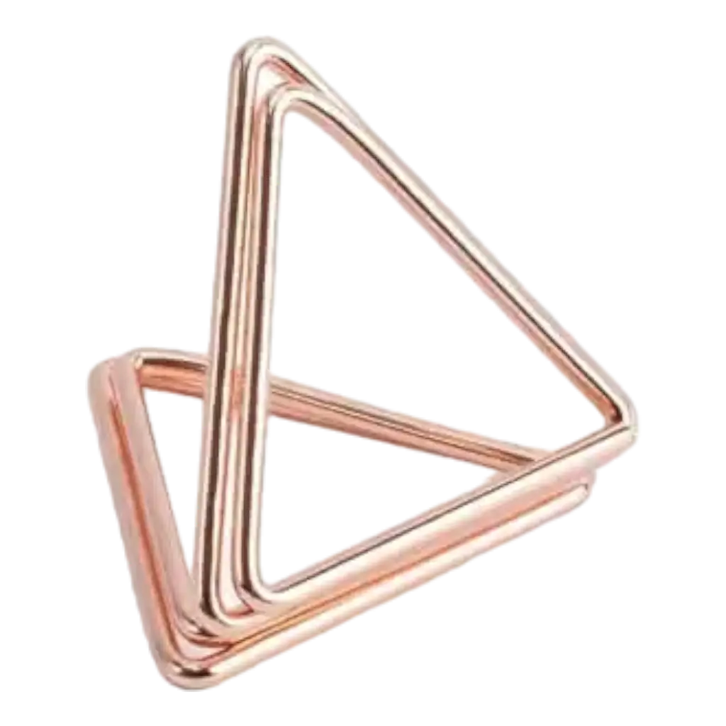 PINK GOLD Dreieck-Markierungshalter x10