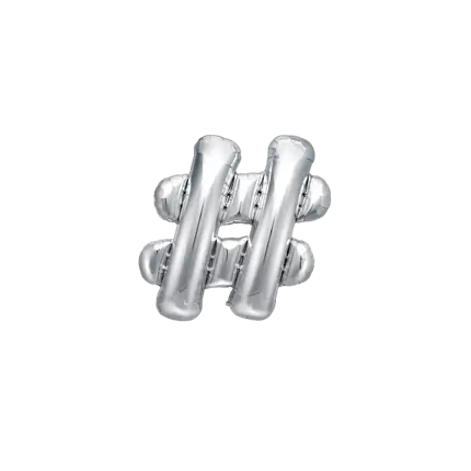 Ballon # Silber 35cm