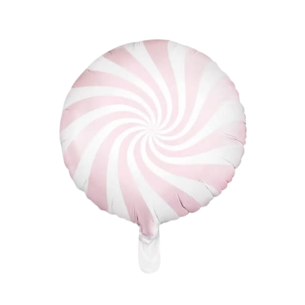 Aluminium-Ballon-Schnuller rosa und weiß 45cm