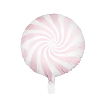 Aluminium-Ballon-Schnuller rosa und weiß 45cm
