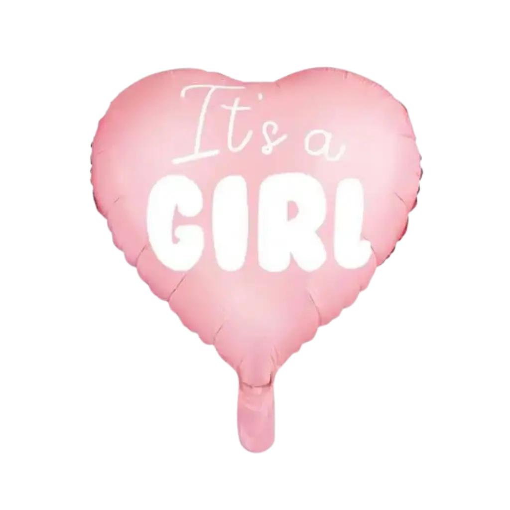 Ballon mit rosa Herz "It's a Girl" 45cm