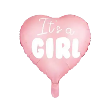 Ballon mit rosa Herz It's a Girl 45cm
