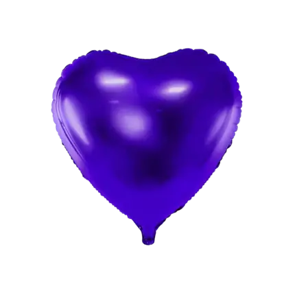 Herzballon Violett metallic 45cm