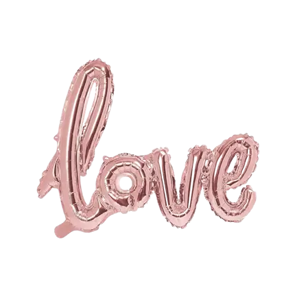 Metallischer Luftballon Love Pink Gold 73x59cm