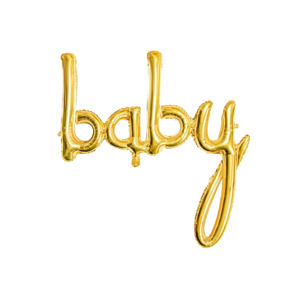 Metallballon Baby Gold 73x75cm