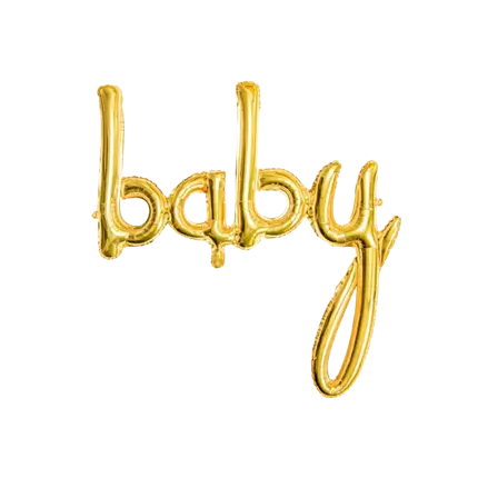 Metallballon Baby Gold 73x75cm