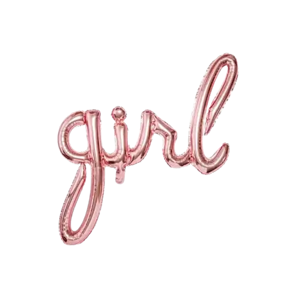 Rosa Goldballon für Mädchen 77x70cm