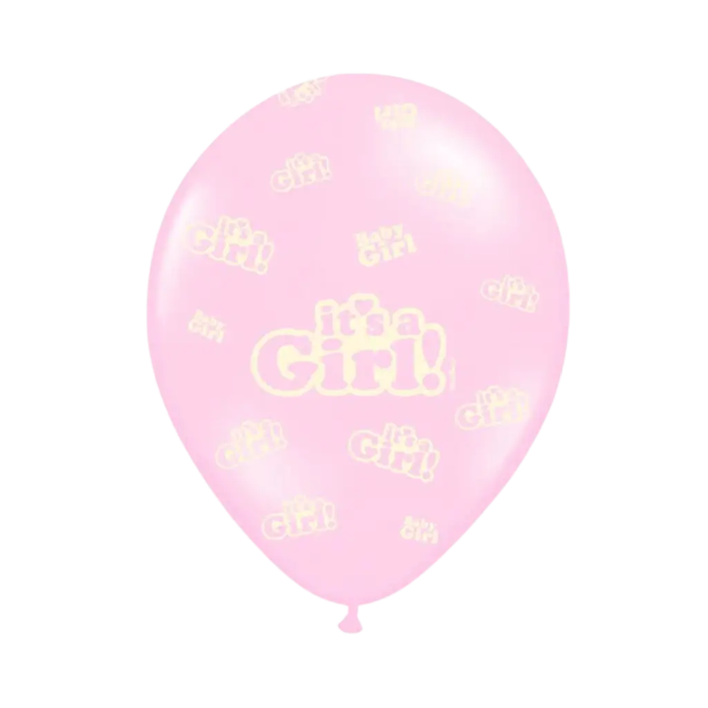 6er-Pack "It's a Girl"-Ballons zum Mischen