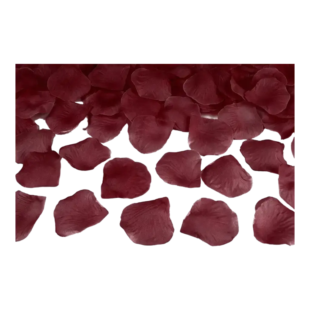 100 dunkelrote Rosenblütenblätter