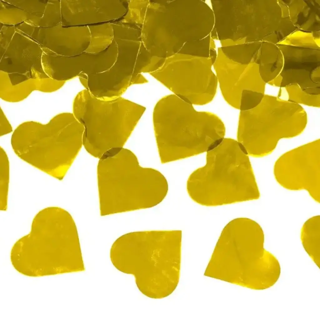Kanon confettis 60cm goldenes Herz aus Metall