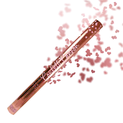 Kanon confettis 60cm Herz Rose Gold metallic