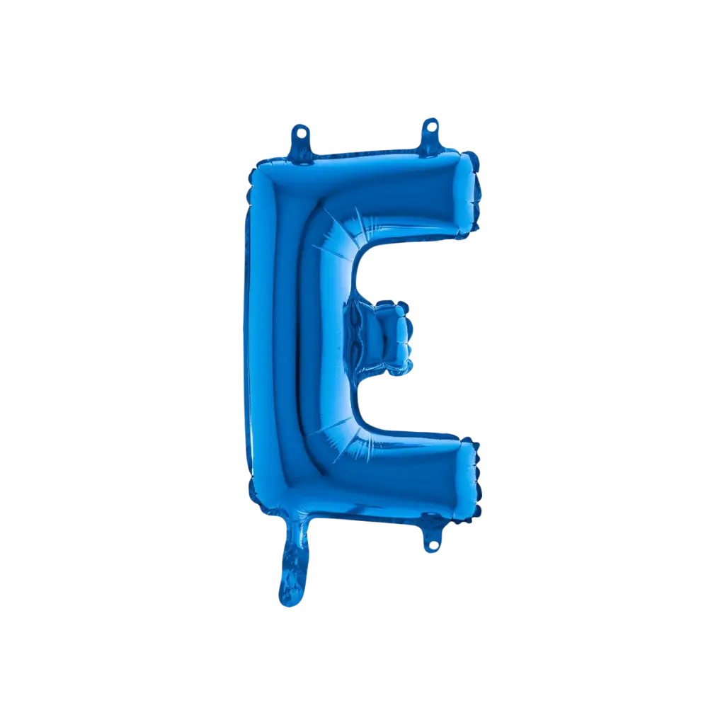 Ballon-Buchstabe E Blau - 35cm