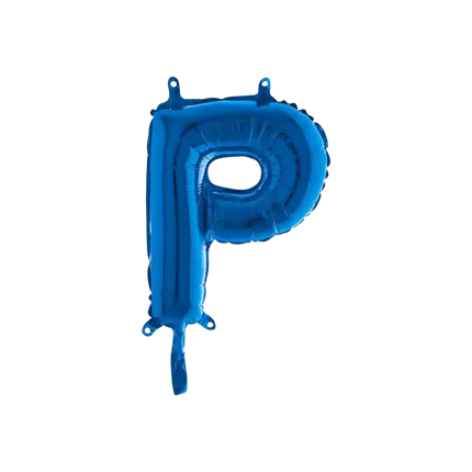 Ballon-Buchstabe P Blau - 35cm