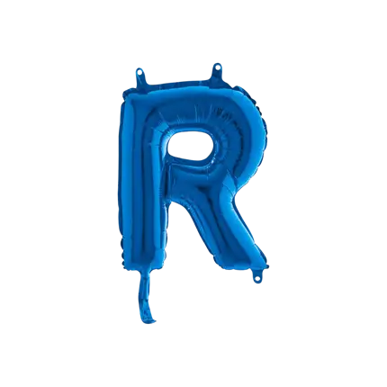 Ballon-Buchstabe R Blau - 35cm