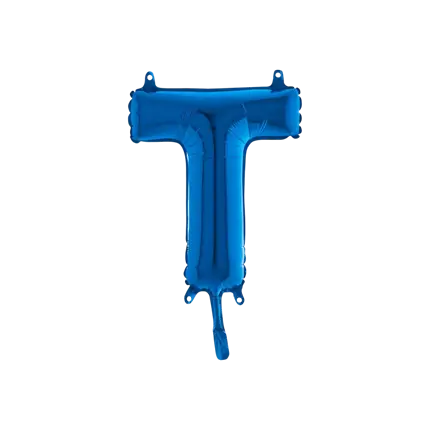 Ballon-Buchstabe T Blau - 35cm