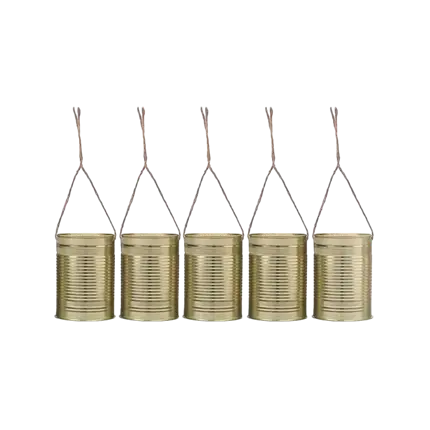 Satz mit 5 goldenen Schmuckschachteln