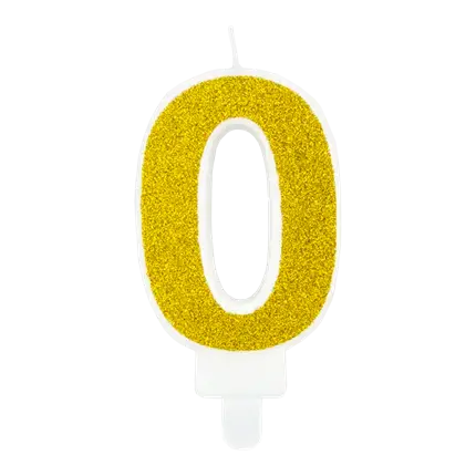 Jubiläumskerze Nummer 0 Gold