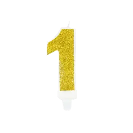 Jubiläumskerze Nummer 1 Gold