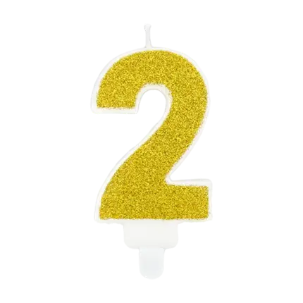 Jubiläumskerze Nummer 2 gold