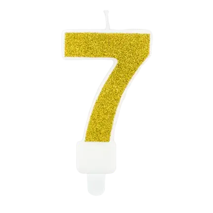 Jubiläumskerze Nummer 7 gold