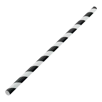 Strohpapier gestreift schwarz 20cm /ø6mm (250 Stk.)