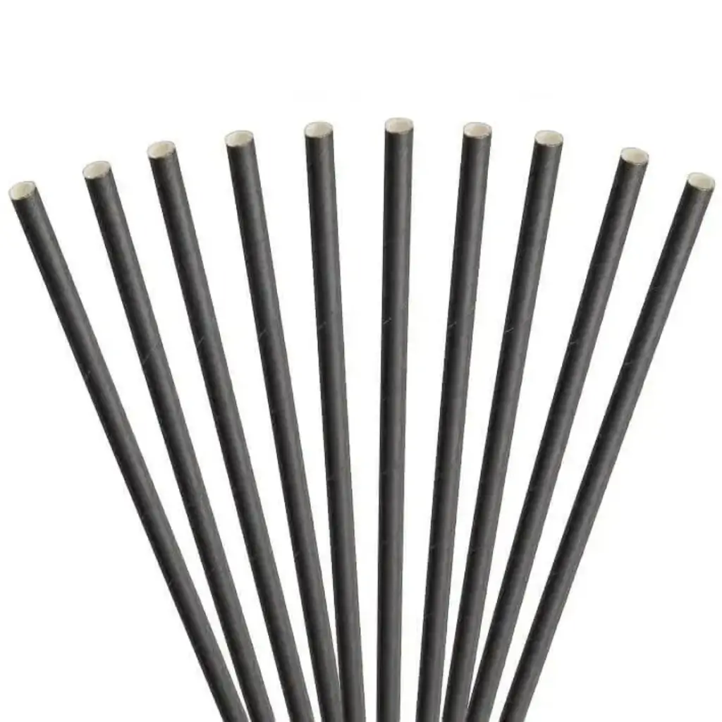 Strohpapier schwarz 20cm /ø6mm (100 Stk.)