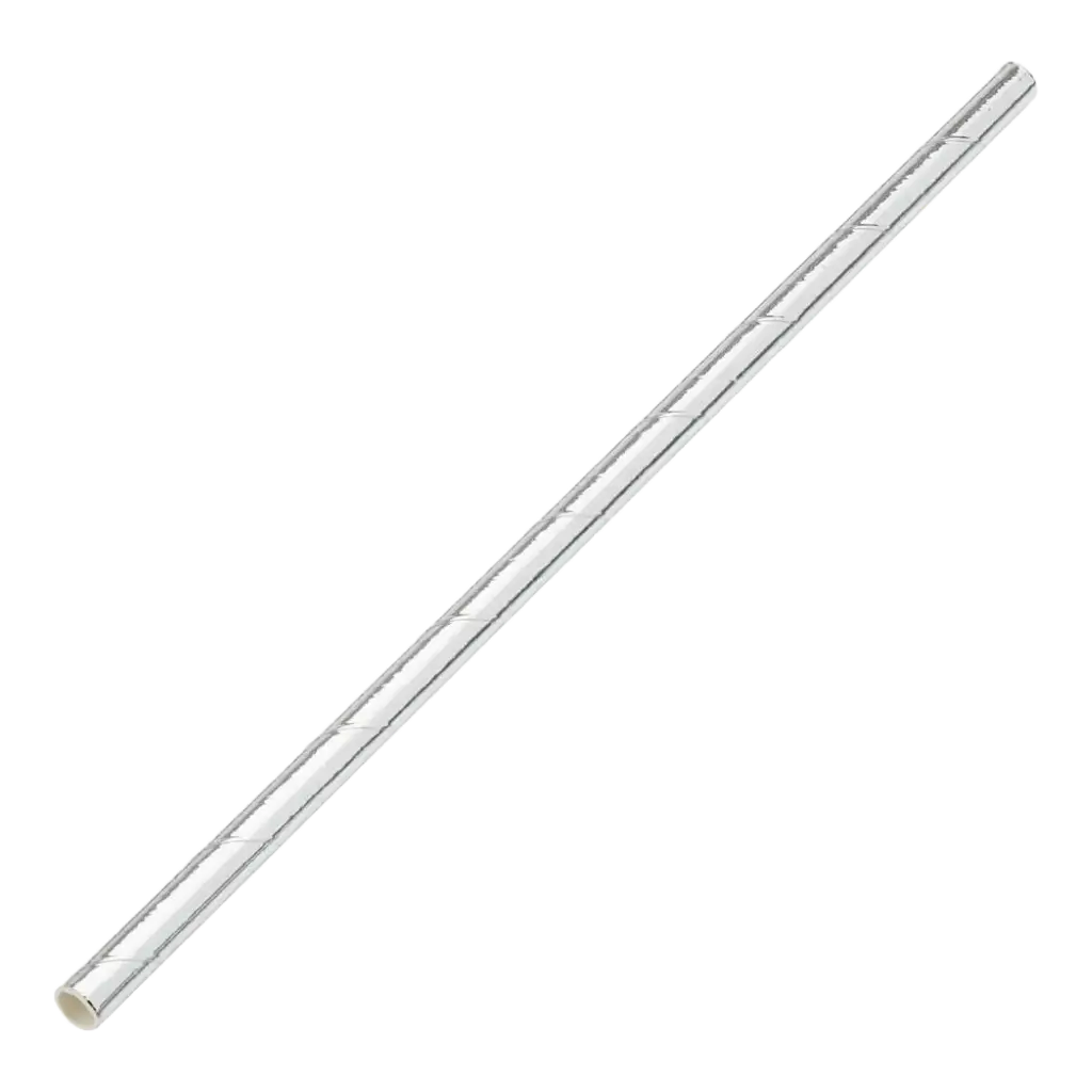 Papier Strohhalm Silber/Silber 20cm /ø6mm (250 Stk.)