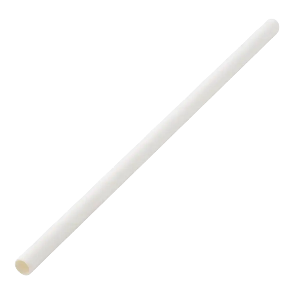 Weißes Papierstrohhalm 14cm /ø5mm (250 Stk.)
