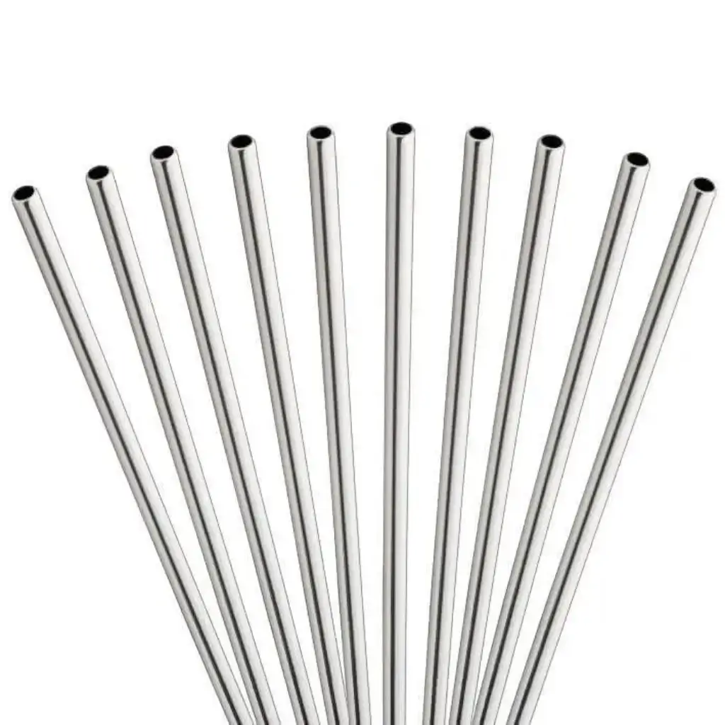 Wiederverwendbares Stroh aus rostfreiem Stahl 21,5cm /ø6mm (12 Stk.)