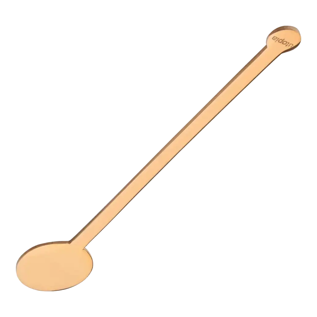 Wiederverwendbarer Cocktailrührer aus Edelstahl Roségold 15cm (24 Stück)