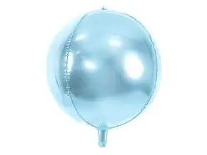 Ballon rund Hellblau metallic 40cm