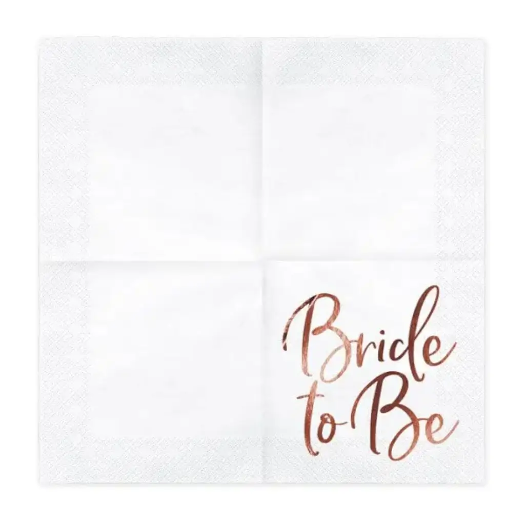 Weißes Handtuch der zukünftigen Braut (Satz mit 20 Stück)