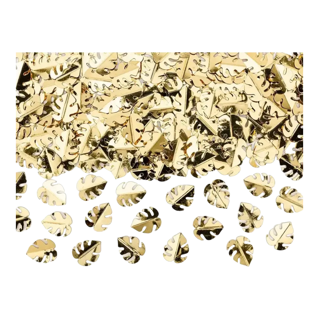 Confettis-Blatt-Form goldfarben (15gr)
