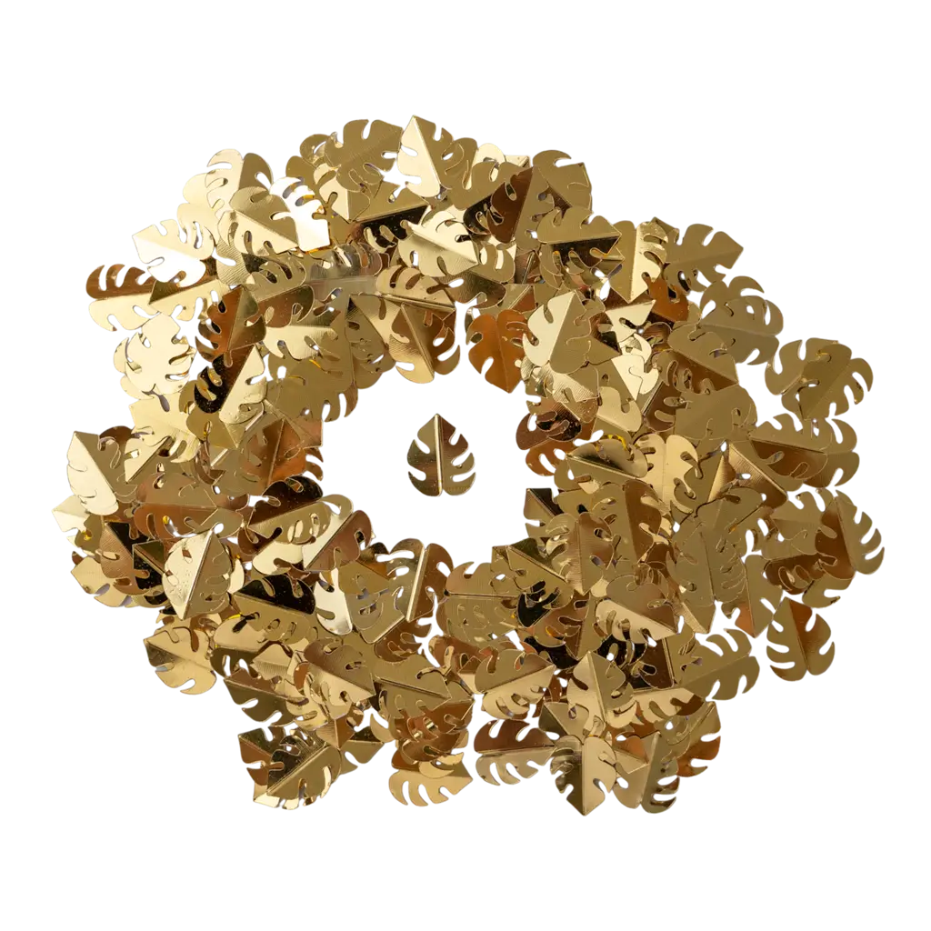 Confettis-Blatt-Form goldfarben (15gr)