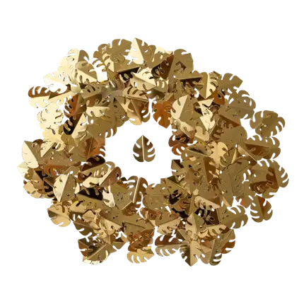 Confettis-Blatt-Form goldfarben (15gr)