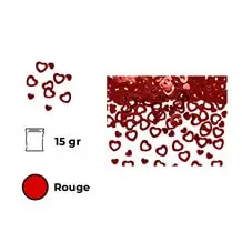 Confettis Herz rot metallic (15gr)