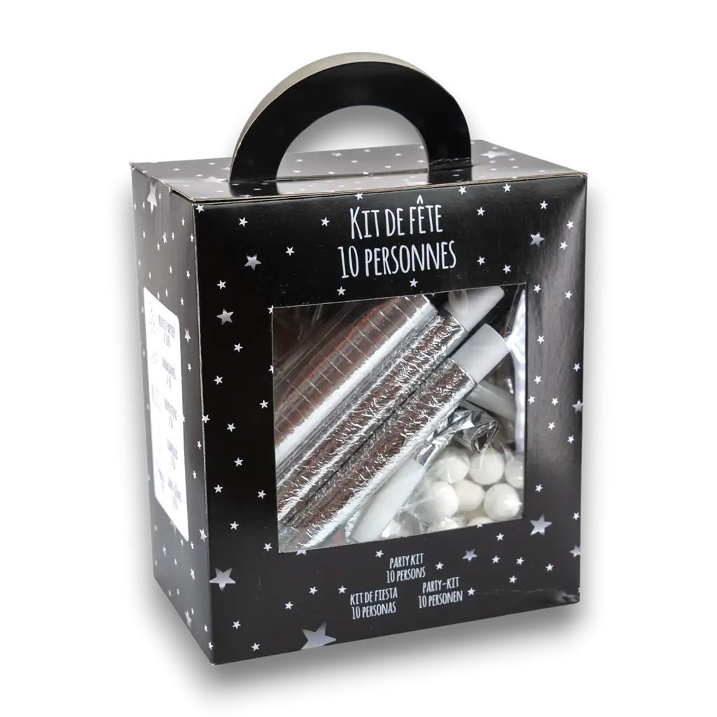 KOTILLON-KIT SILBER 10 PERSONEN