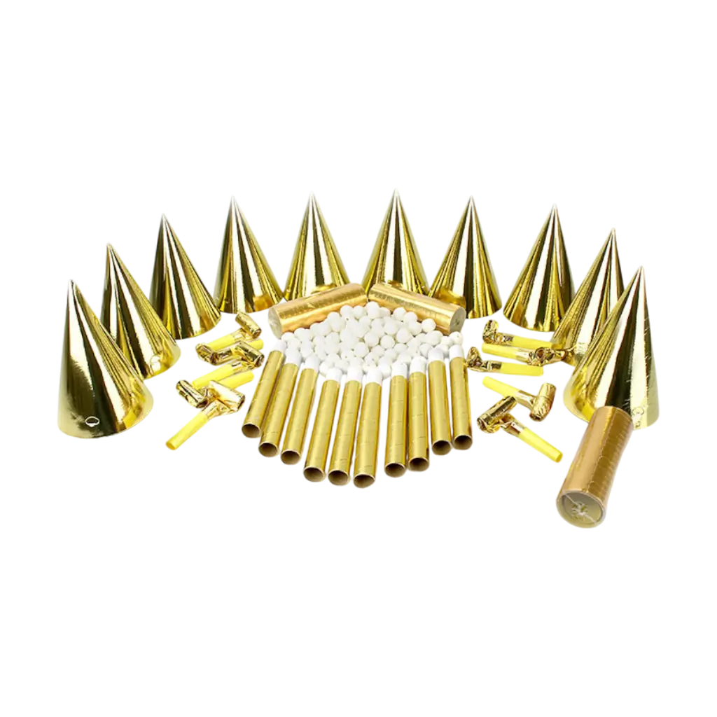 KOTILLON-KIT GOLD 10 PERSONEN