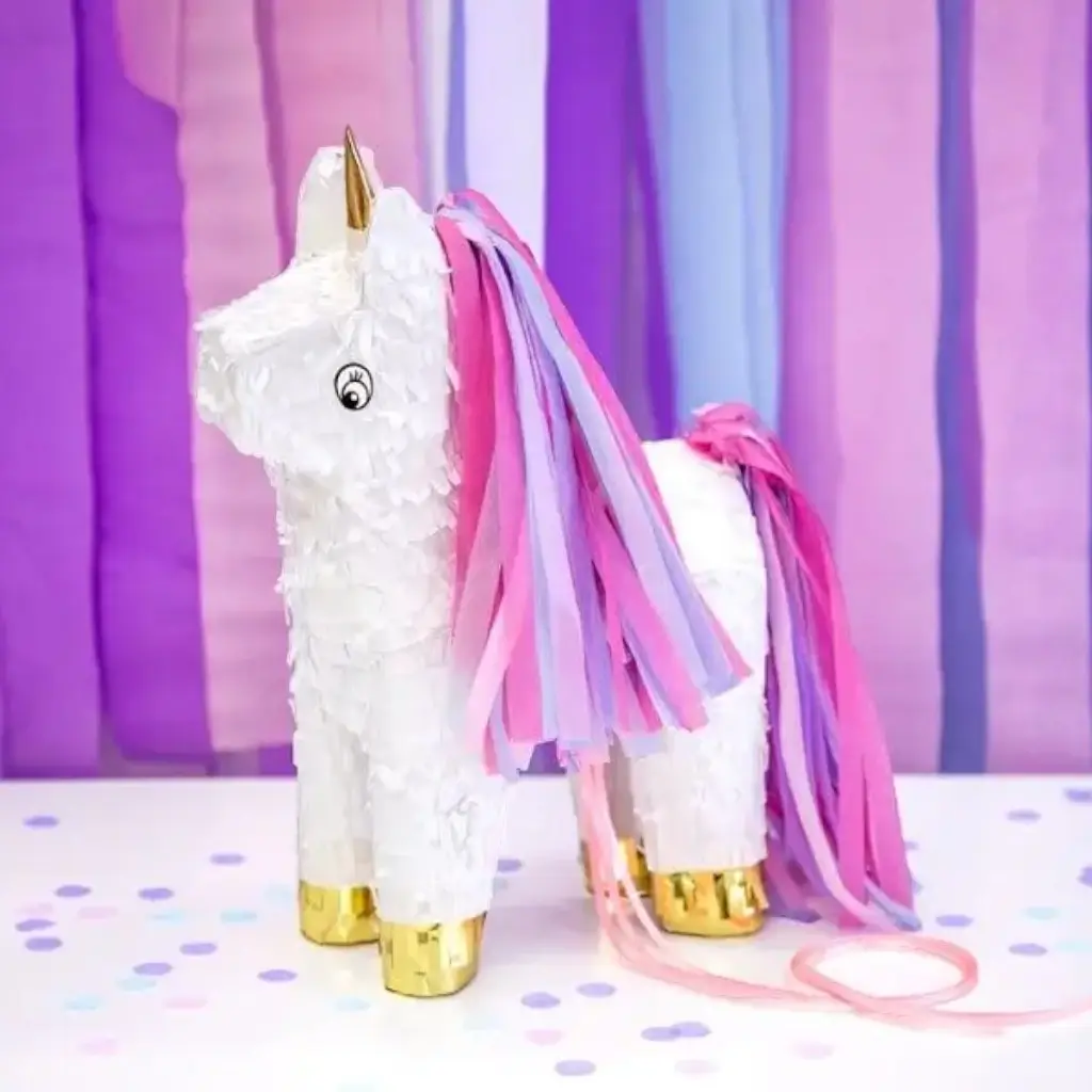 WEIßE EINHORN-PINATA