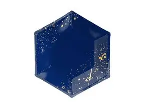 Blauer Papierteller mit Goldmuster (6er-Satz)